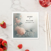 Eucalyptus Lace Tulle Pastel Dusty Blue Wedding Serviette (Beispiel)