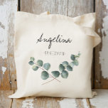 Eucalyptus leaf Bridesmaid zugunsten Tragetasche<br><div class="desc">Diese Eukalyptusblattjacke ist etwas, das Ihre Brautjungfrauen nach Ihrem Hochzeitstag noch benutzen können. Erschaffen Sie sich diese niedliche Totentasche mit Ihren Lieblingsgeschenken für Ihre Brautmädchen, Trauzeugin, Ehrenmatrone, Brautmutter, Bräutigam, Blume... Sie finden auch 200 beliebte Taschen aus unserem Schwestergeschäft "Hochzeitstotentaschen-Kollektion". Hochzeiten, Hochzeitstaschen, Hochzeitstaschen, Tasche, Tasche, Totentasche, Totentasche, Blumenstrümpfe, mit Monogramm Tasche,...</div>