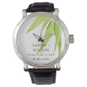 EUCALYPTUS LEAF FOLIAG SAVE THE DATE WEDD GIFT ARMBANDUHR (Vorderseite)