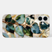 Eucalyptus Leaf Stained Glass Phone Case (Rückseite (Horizontal))