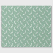 Eucalyptus Leaves and Branches Watercolor Pattern  Geschenkpapier (Flach)