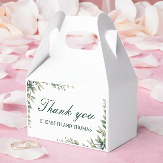 Eucalyptus leaves botanical wedding favour box  geschenkschachtel (Hochzeit)