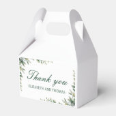 Eucalyptus leaves botanical wedding favour box  geschenkschachtel (Vorderseite)