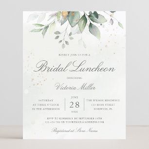 Eucalyptus Leaves Bridal Luncheon