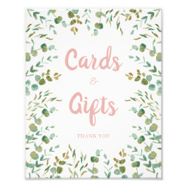 Eucalyptus Leaves Cards and Gifts Sign Fotodruck