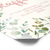 Eucalyptus Leaves Diaper Raffle Sign Fotodruck (Ecke)