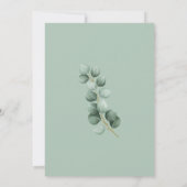 Eucalyptus Leaves Greenery  Einladung (Rückseite)