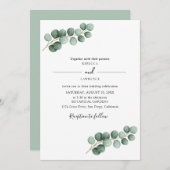 Eucalyptus Leaves Greenery  Einladung (Vorne/Hinten)