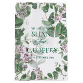 Eucalyptus Leaves Greenery Wedding Mittlere Geschenktüte (Rückseite)