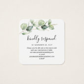 Eucalyptus Leaves QR Code Wedding Website RSVP (Vorderseite)