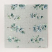 Eucalyptus Leaves Watercolor Pattern Puzzle (Horizontal)