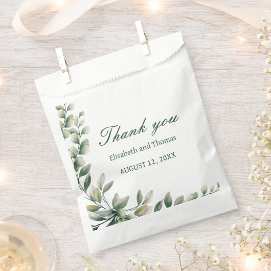 Eucalyptus leaves wedding favour bag geschenktütchen (Ausgeschnitten)