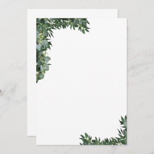 EUCALYPTUS-LIEBE EINLADUNG (Vorne/Hinten)