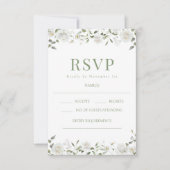 Eucalyptus Lush Greenery Floral Wedding RSVP cards (Vorderseite)