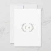Eucalyptus Lush Greenery Floral Wedding RSVP cards (Rückseite)