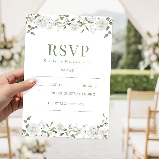 Eucalyptus Lush Greenery Floral Wedding RSVP cards Karte