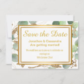 EUCALYPTUS LUXE GOLD BOTANISCH SAVE THE DATE (Vorderseite)