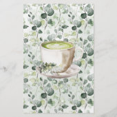 Eucalyptus Matcha Advice for Couple Shower Card Flyer (Hinten)