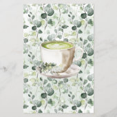 Eucalyptus Matcha Bridal Shower Bingo Game Card Flyer (Hinten)