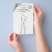 Eucalyptus Matcha Guess the Dress Shower Game Card Flyer (Handgriff)