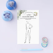 Eucalyptus Matcha Guess the Dress Shower Game Card Flyer (Einzeln)