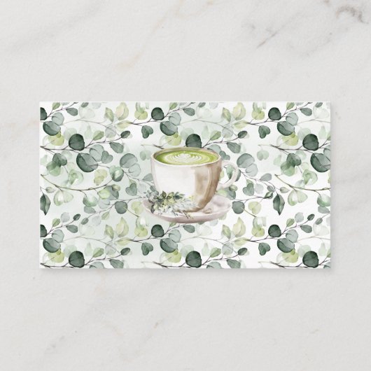 Eucalyptus Matcha How many Cookies Game Card Platzkarte (Rückseite)