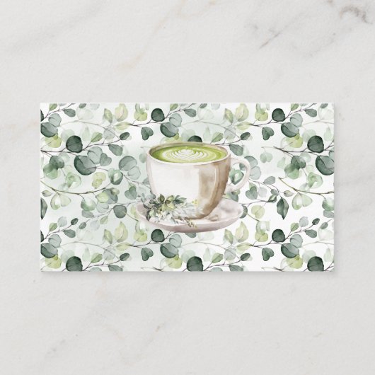 Eucalyptus Matcha How many Kisses for Mrs Card Platzkarte (Rückseite)