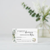 Eucalyptus Matcha How many Kisses for Mrs Card Platzkarte (Stehend Vorderseite)
