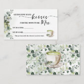 Eucalyptus Matcha How many Kisses for Mrs Card Platzkarte (Vorne/Hinten)