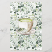 Eucalyptus Matcha Name that Tea Shower Game Card Flyer (Hinten)