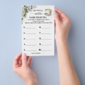 Eucalyptus Matcha Name that Tea Shower Game Card Flyer (Handgriff)