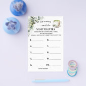 Eucalyptus Matcha Name that Tea Shower Game Card Flyer (Einzeln)
