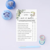 Eucalyptus Matcha Over or Under Shower Game Card Flyer (Einzeln)
