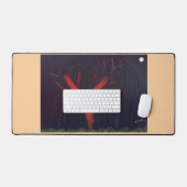 Eucalyptus Midnight Desk Mat. Impressionist art. Schreibtischunterlage (Tastatur & Maus)