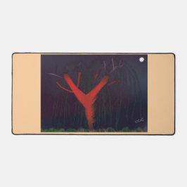 Eucalyptus Midnight Desk Mat. Impressionist art. Schreibtischunterlage