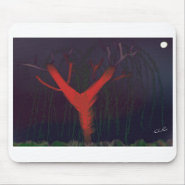 Eucalyptus Midnight Mousepad. Impressionist art. Mousepad