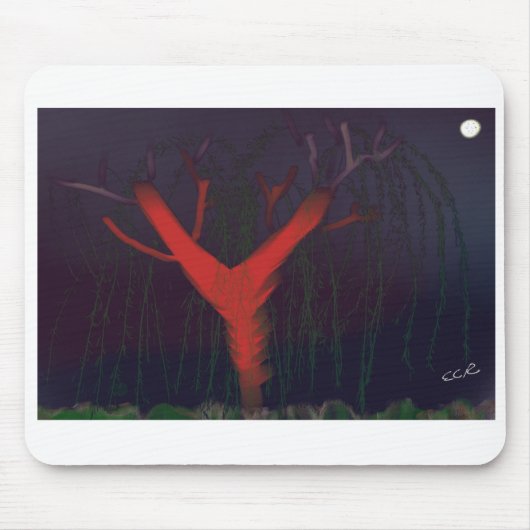 Eucalyptus Midnight Mousepad. Impressionist art. Mousepad (Vorne)