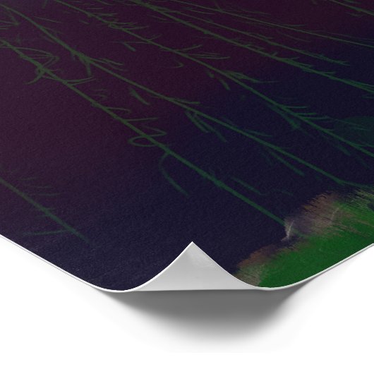 Eucalyptus Midnight Poster, impressionist art. Poster (Ecke)