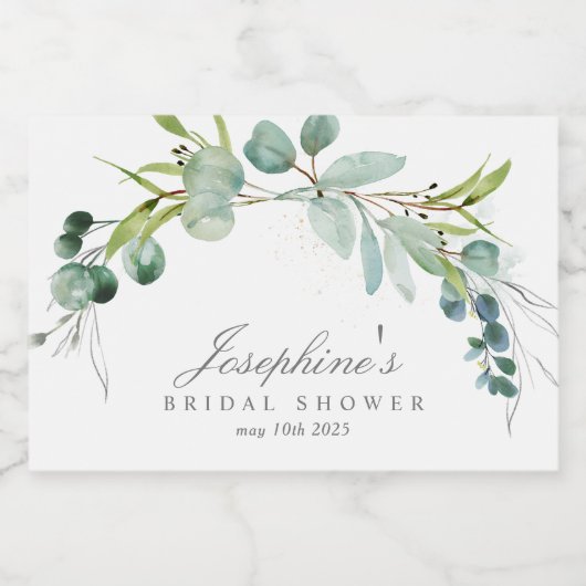 Eucalyptus Mini Sparkling Weinflaschen Etiketten (Einzelnes Label)