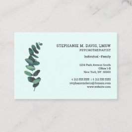 Eucalyptus Mint Green Euro Business Card Visitenkarte