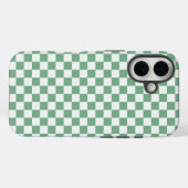 Eucalyptus mist checkerboard pattern Case-Mate iPhone hülle (Rückseite (Horizontal))