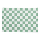 Eucalyptus mist checkerboard pattern kissenbezug (Rückseite-Links)