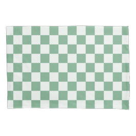 Eucalyptus mist checkerboard pattern kissenbezug