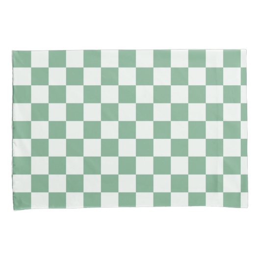 Eucalyptus mist checkerboard pattern kissenbezug (Vorderseite-Rechts)