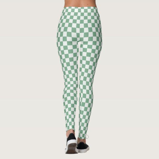 Eucalyptus mist checkerboard pattern leggings (Rückseite)