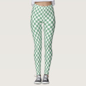 Eucalyptus mist checkerboard pattern leggings (Vorderseite)