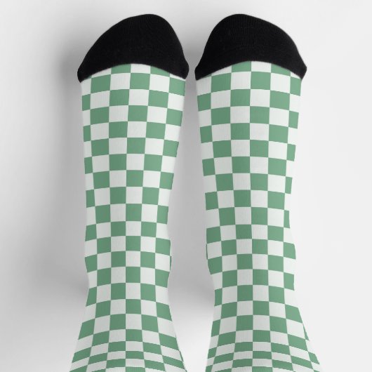 Eucalyptus mist checkerboard pattern socken (Oben)