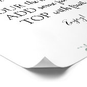 Eucalyptus Momosa Bar Drink Zeichen Poster (Ecke)