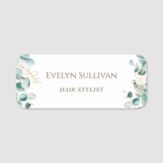 Eucalyptus Name Tag Namensschild (Vorderseite)