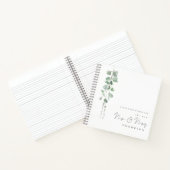 Eucalyptus New Mr. Mrs. Wedding Guest Book Notizblock (Innenseite)